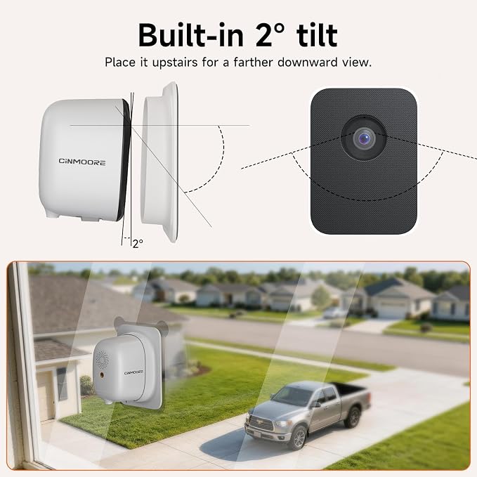 4MP 2.5K Wireless Window Camera, Rechargeable Indoor HD Home Security Camera, 2.4GHz WiFi, Full Color Night Vision, AI Motion Detection, Anti-Glare, No Wiring, Static Cling Mount No Residue