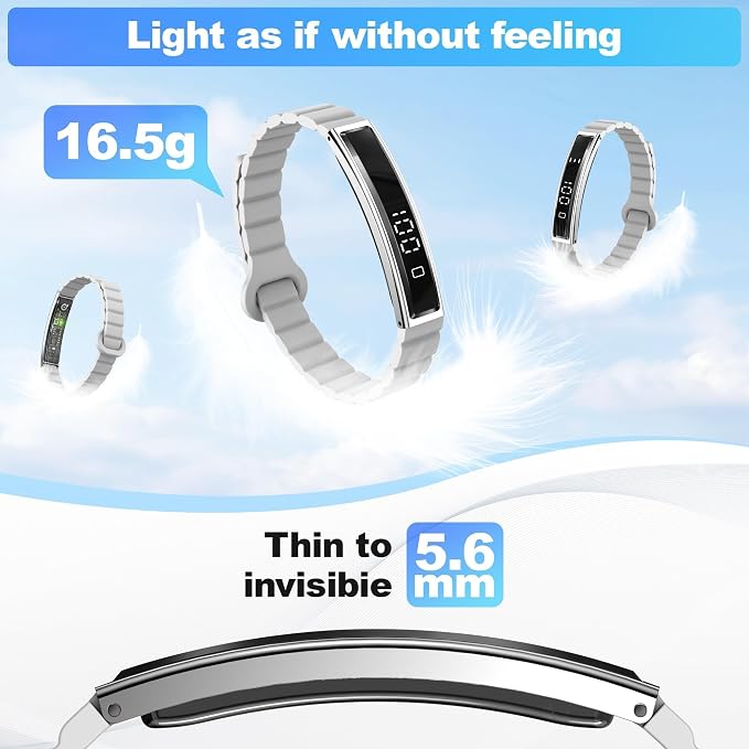 Smart Bracelet for Women Men, Health Activity Fitness Trackers, 24/7 Heart Rate & Sleep Tracker, HRV & Stress Monitor, Smart Wristband with 2 Bands for Calorie/Step Counter, Free APP for iOS & Android