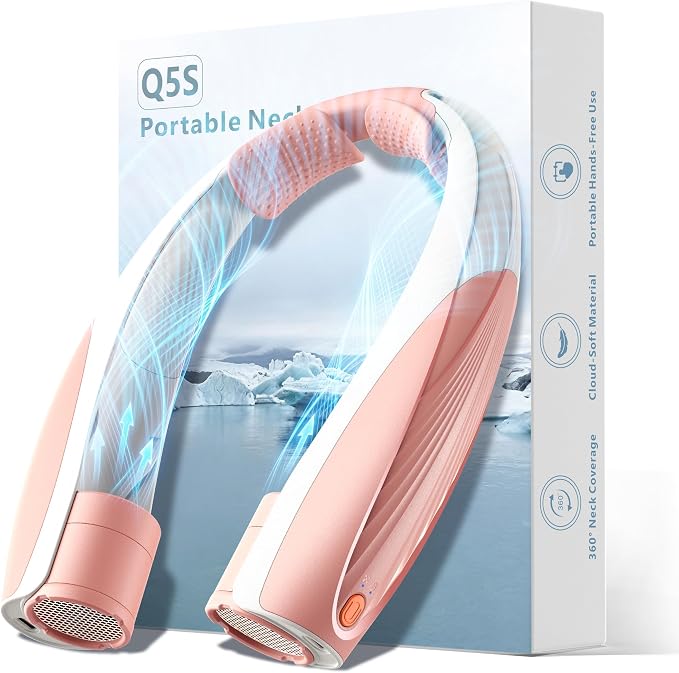 Kesguar Portable Neck Fan, 20H RunTime Cooling Fan, 6 Speeds 360° Airflow Personal Fan, Rechargeable Hands Free with 6000mAh Battery Wearable Fan Gifts for Women Men Outdoor Travel Camping