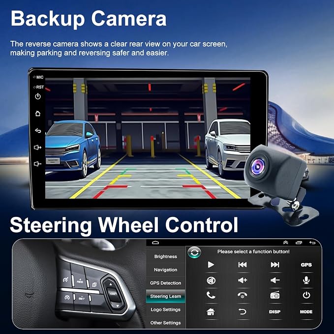 4G+64G Android Car Radio for Toyota Tacoma 2005-2015, 9 Inch Tacoma Stereo Upgrade Support Wireless Carplay Android Auto, Touch Screen Head Unit with GPS Navigation BT Backup Camera FM DSP SWC 5GWiFi