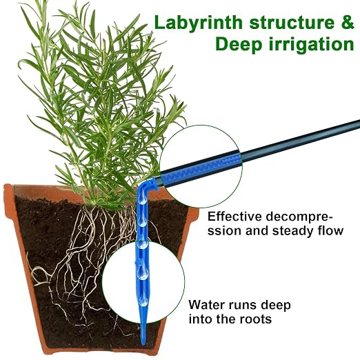 RISINGUP Solar Drip Irrigation System for 15 Potted Plants Outdoor Garden | Automatic Plants Watering System with Anti-Siphoning Device, Programmable Smart Watering for Garden, Balcony, Greenhouse