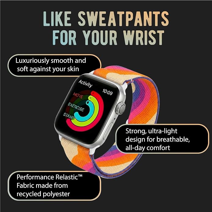 Braxley Bands for Apple Watches - Stretchy and Washable - Adjustable with Apple Watch Bands for Women & Men - Compatible with Apple Watch Series SE Ultra 9 8 7 6 5 4 3 2 1