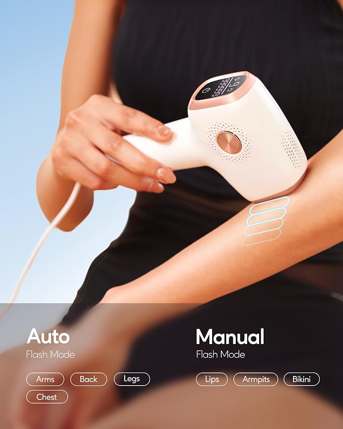 INNZA IPL Hair Removal with Ice Cooling Care Function for Women and Men,Long-Lasting Results, Painless Hair Removal, Hair Removal Device for Full Body
