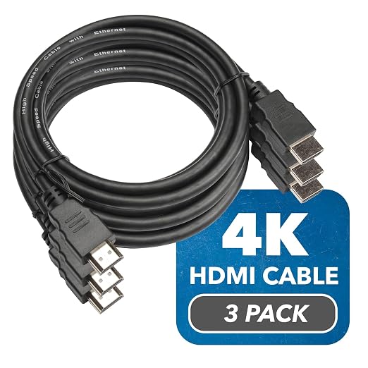 OREI Ultra High Speed 4kHDMI Cable 6ft – High-Speed 10.2Gbps, 3D, ARC, Ethernet – Premium 6ft HDMI Cable for TVs, Monitors, Home Theater & Gaming (3 Pack)