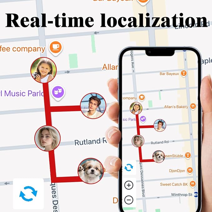 GPS Tracker for Vehicles Works with iOS & Android App No Subscription Required, with Built-in Speaker Magnetic Car Locator 2-Year Battery Life Location History & Location Sharing