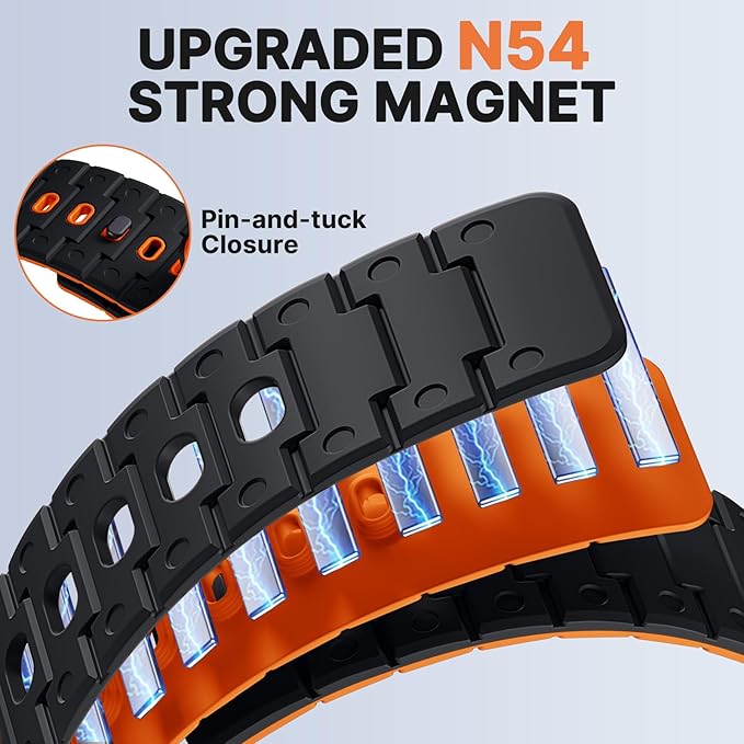 Bandletic Compatible with Garmin Fenix 8 51mm 7X 6X 5X Watch Band - 26mm Quick Fit Magnetic Silicone Strap for Fenix 7X 6X Pro/5X Plus/3/3 HR/Instinct 2X Solar 3 50mm /Enduro/Quatix/Tactix/Epix Pro 2