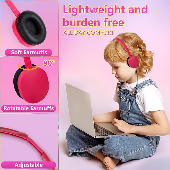 Bulk Headphones 20 Pack for Classroom School Kids, Wholesale Wired Adjustable Headphones Earphones for Students Schools Libraries Museums (Mixed Color)