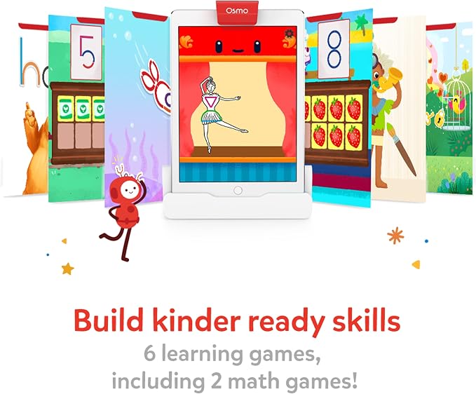 Osmo - Coding Starter Kit for iPad - 9 Educational Learning Games - Ages 5-10+ - Learn to Code, Coding Basics & Coding Puzzles Plus Counting, Shapes, Phonics & Creativity (iPad Base Included)
