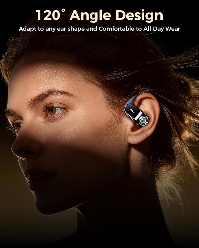 OJW Open Ear Headphones Bluetooth 5.4, Wireless Earbuds with Replaceable Battery & 96H Playtime, IPX7 Waterproof Sports Earphones with ENC Mic for Running Cycling Workout Office Travel