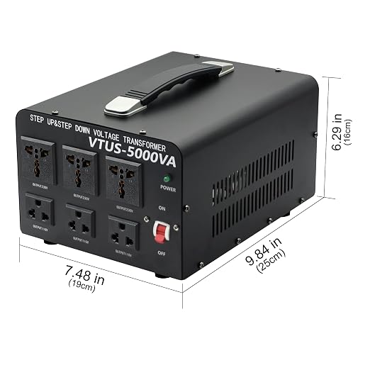 Yinleader 5000W Voltage Converter Transformer Step Up 110V-120V to220V-240V or Step Down 220V to 110V AC Power Converter w/US Standard Power Cord,Circuit Breaker Protection