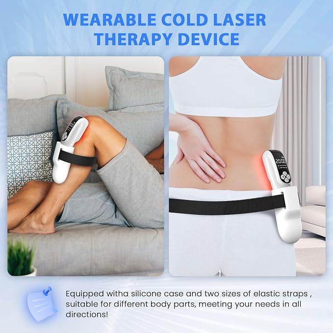 Infrared & Red Light Therapy Device, Portable Cold Red Light Therapy Wand for Body Joints & Muscles Wellness Support, Home Use for Human/Pet (4x808nm +12X650nm)