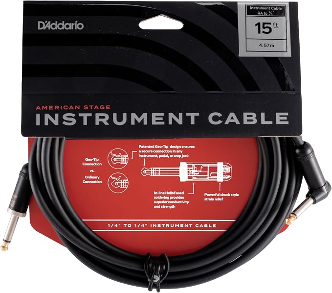 Planet Waves PW-AMSGRA-15 American Stage Instrument Cable