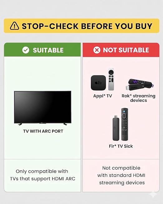 Avantree HAX06 – HDMI ARC Audio Extractor for TV with Passthrough, Play Soundbar & Headphones Simultaneously, Optical & RCA Outputs