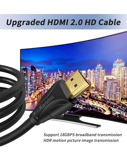4K HDMI Cable 30ft, High Speed 2.0 Cables &4K@60Hz 2K 1080P, High Speed Gold Plated Connectors hdmi Cord, Compatible with PlayStation Arc PS3 PS4 PC HDTV