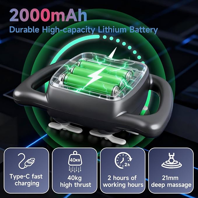24 Haed Massage Gun, Massage Gun Deep Tissue with 9 Modes 99 Intensities, Quiet Multi Head Massage Guns for Backs, Shoulders, Legs, Foot and Full Body Muscle Pain Relief