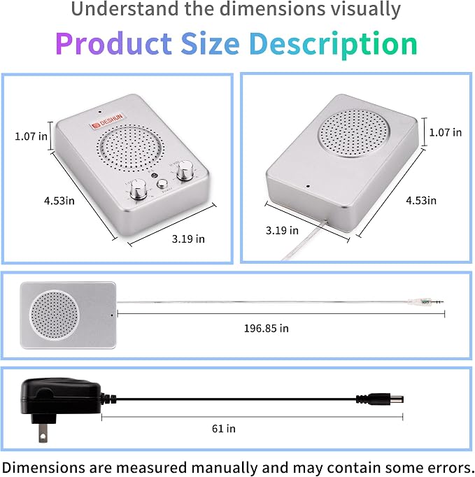 DESHUN Window intercom System Dual Way, Window Speakers, A walkie-Talkie That can be Attached to Glass,Built-in Microphone, intercom System for The Business/Bank/Office/Hospital/Station/Catering
