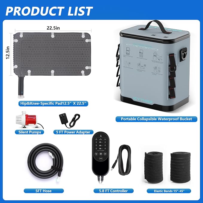 ICYTHRP Cold Therapy Machine with Programmable Timer, FSA Eligible HSA, Portable Ice Machine for Hip After Surgery, Hip Replacement Recovery System, Cryotherapy Pain Relief with Specific Hip Pad