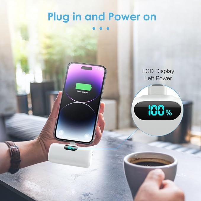 Small Portable Charger for iPhone 5000mAh, PD Fast Charging Power Bank,Mini Battery Pack Portable Phone Charger Travel Essentials for iPhone 14/14 Pro Max/13/13 Pro/12 Pro/11/XS/XR/X/8/7/6/SE Series