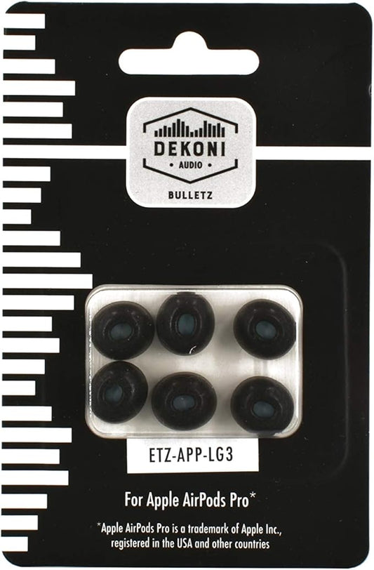 Dekoni Bulletz Memory Foam Ear Tips for AirPods Pro and AirPods Pro 2 | Replacement Ear Tips