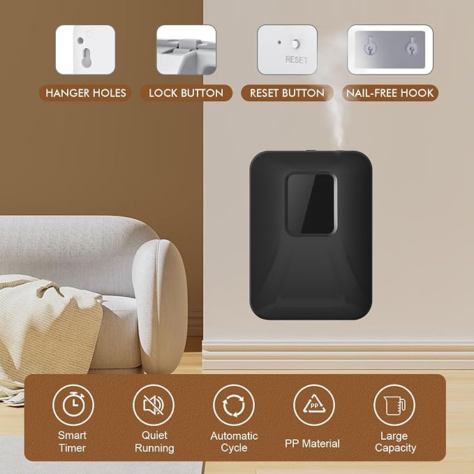 Smart Bluetooth Scent Air Machine for Home, 1000 Sq.Ft Waterless Oil Diffuser with Cold Air Diffusion Tech, Fragrance Diffuser for Essential Oils for Small Room, Office, Hotel, Spa