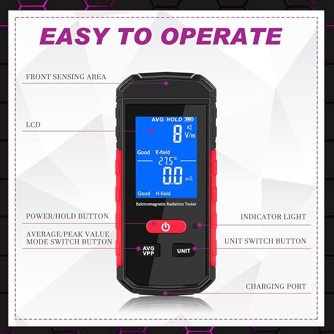 Dunzy 8 Pcs Ghost Hunting Equipment Kit, Include 1 Emf Meter 1 EVP Voice Recorders 1 Spirit Ghost Hunting Research Case 1 Flashlight 1 Speaker 2 Motion Light up Cat Balls 1 Radio(Emf Meter 4, Radio 1)