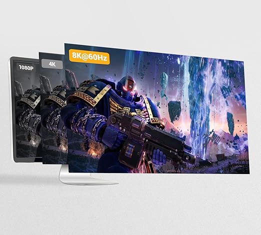 8K@60Hz KVM Switch 2X1, HDMI 2.1 for 1 Monitor 2 Computers, 4 USB3.0 Devices, USB C Selector With Hotkey, Supports 4K@120Hz, 2K@144Hz, 1080P@240Hz (2 USB 3.0 Cable Included)