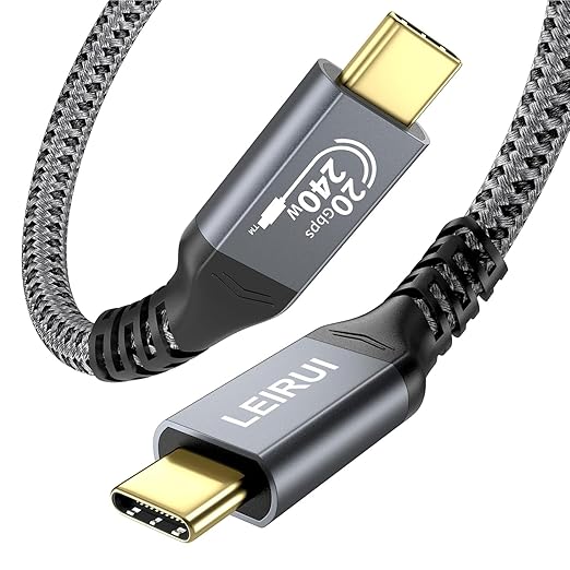 240W USB C to USB C Cable, PD 3.1 Fast Charging USB Type C Cable, USB 3.2 Gen2x2 20Gbps Data 4K Video Display Cable for Thunderbolt 3/4 Samsung S23/22/21/20 iPad Pro MacBook
