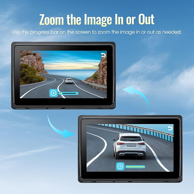 Wireless RV Backup Camera System 7" 1080P Touch Screen & 3 Cameras, Compatible with Furrion Pre-Wired Plug, DVR Monitor & Waterproof Night Vision Rear Side View Camera for Trailer Truck