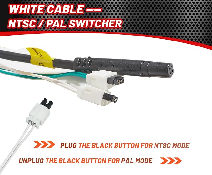 RED WOLF Tailgate Handle w/Backup Camera Compatible with 2002-2008 Dodge Ram 1500 2500 3500 Tailgate Door Rear View Reverse Backup Camera with RCA Plug Parking Guideline Available Waterproof