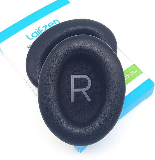 Lambskin QC45 Earpads Cushions Replacement Ear Pads for Bose QC 45 QuietComfort Sheepskin Leather (QC45 Black)