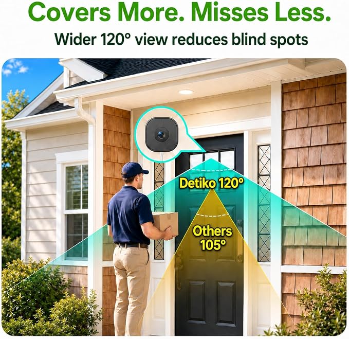 2K Window Camera,5Ghz & 2.4Ghz WiFi Security Camera for Home,120° Wide View,Full Color Night Vision,AI Person/Vehicle/Pet Detection,911 Emergency,US Based Cloud,24/7 Recording,Easy & Quick Install,Pro