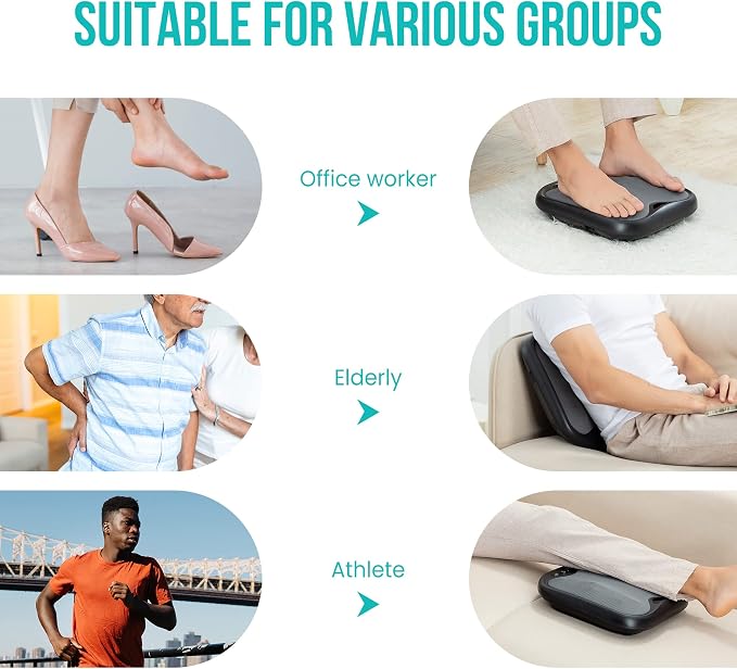 Snailax Shiatsu Foot Massager with Heat, Electric Feet Massager Machine for Plantar Fasciitis, Heated Foot Warmer, Gifts for Men, Women