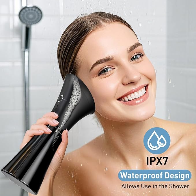 Electric Ear Wax Removal System, Water Powered Ear Cleaning Tool with Irrigation Flusher, 6 Tips, 4 Pressure Settings - Safe & Effective for Ear Wax Buildup Flushing and Cleaning