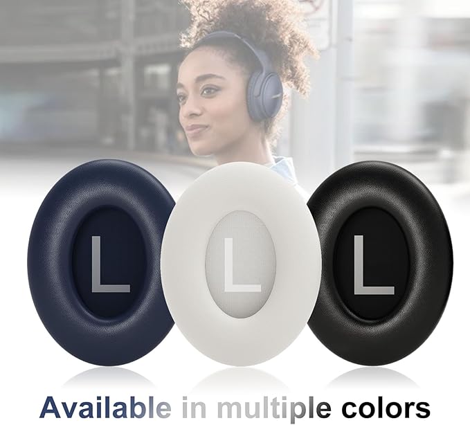 Replacement Ear Pads for Bose QC45, QuietComfort 45 Noise Cancelling Headphones, Black Headphone Earpads Cushions by DR·AMIU