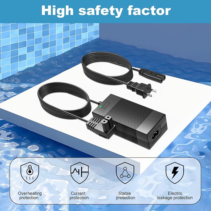 26V Charger for Seauto Crab CR and Zyerch SAT30 Robotic Pool Cleaner Compatible with 21.6V Battery Pool Cleaner Power Adapter Cord