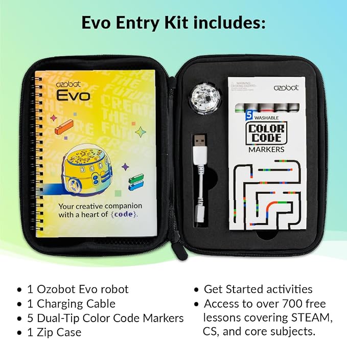 Ozobot Evo Coding Robot Kit | Ages 5-11 | STEM Coding for Kids & Teachers