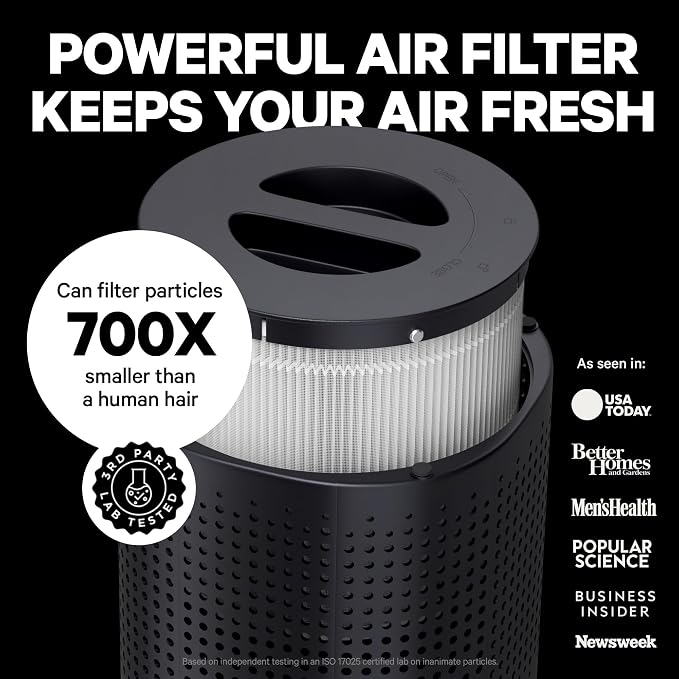 PuroAir 240 HEPA Air Purifiers for Home Pets Air Cleaner up to 1,000 Ft² - HEPA Filter + CarbonTech up to 500X Stronger - Cleans Air Fast - Auto, Sleep Modes Air Purifiers for Bedroom, Office, Dorm