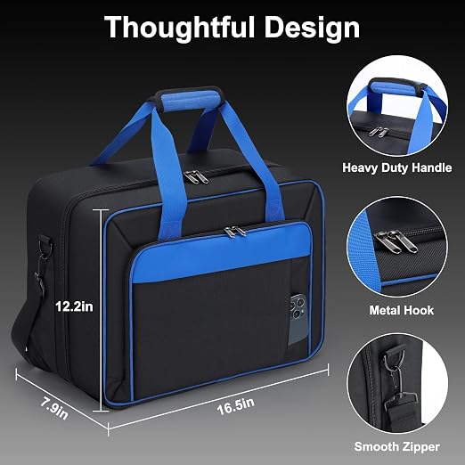 GDNasist Carrying Case Fit for PS5, Travel Thickened Protective Bag Compatible with Playstation 5 Console, Headset, PS5 Controller, Game Discs, and Gaming Accessories