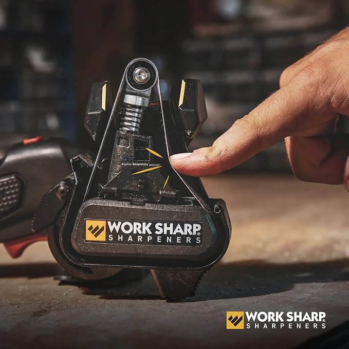 Work Sharp MK2 Electric Knife Sharpener & Replacement Belts – Adjustable 2-Speed Knife Sharpening System for Kitchen Knives, Pocket Knives, Scissors, Axes & Garden Tools