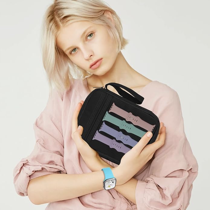 24 Pack Sport Band Compatible with Apple Watch Bands 38mm 40mm 41mm 42mm 44mm 45mm 46mm 49mm for Women Men,Silicone Strap with Watch Band Organizer for Watch Ultra Series 11 10 9 8 7 6 5 4 SE/SE 3nd