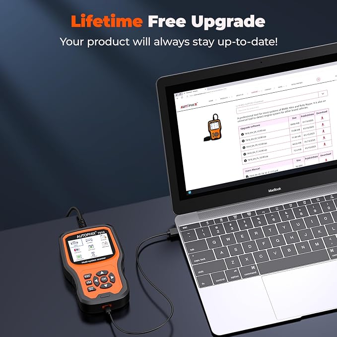 AUTOPHIX 7910P+ BMW OBD2 Scanner, Full System Diagnostic Tool | Battery Registration Tool for BMW, MINI and Rolls-Royce OBD2 vehicles. All Reset Services like EPB, CBS, SAS and DPF reset