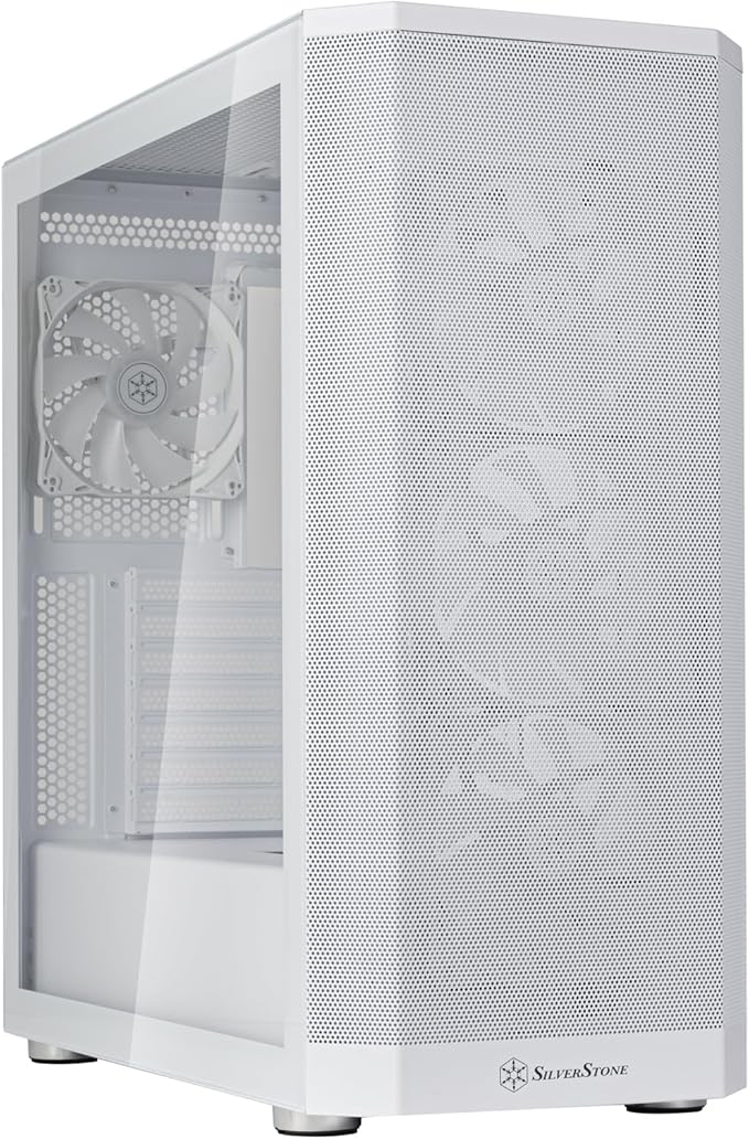 Silverstone Technology FARA 514X White All-Metal ATX Tower Chassis with Dual Radiator Support, ARGB Fans, and GPU Brace, SST-FA514X-WG