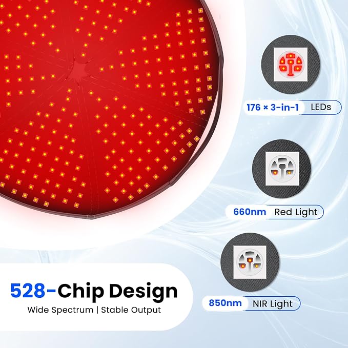 CAYAMA Red Light Hair Growth Cap, Cordless Red Light Therapy for Hair Growth Appearance, Adjustable Fit with Remote Control, At-Home Scalp Care for Men & Women