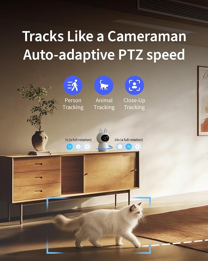 Aqara 4K UHD Dual-Lens Matter Camera Hub G350, Indoor Security Camera 9X Zoom, 360° Pan & Tilt, AI Auto-Tracking, Face/Gesture Recognition, Works with Apple HomeKit, Alexa, Google Home, SmartThings