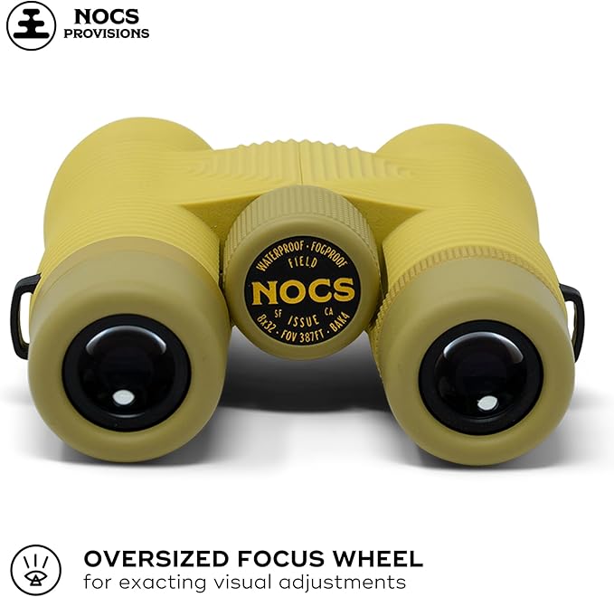 Nocs Provisions Field Issue Compact 8x32 Waterproof Binoculars, Shockproof, Fogproof, 8X Magnification, Bak4 Prism, Multi-Coated Lenses for Adults & Kids, Bird Watching, Hunting & Wildlife Viewing