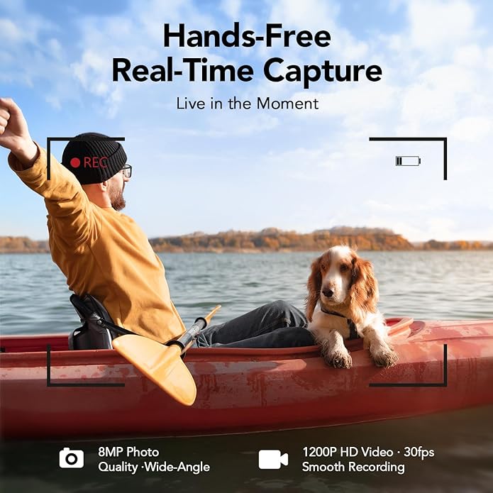 King Will Smart Glasses with Camera, AI Bluetooth Sunglasses with Detachable Inner Lense, 1200P EIS Anti-Shock Video Recording, Dual-Mic ENC Noise Cancellation, IP54 Anti-Water for Cycling & Hiking