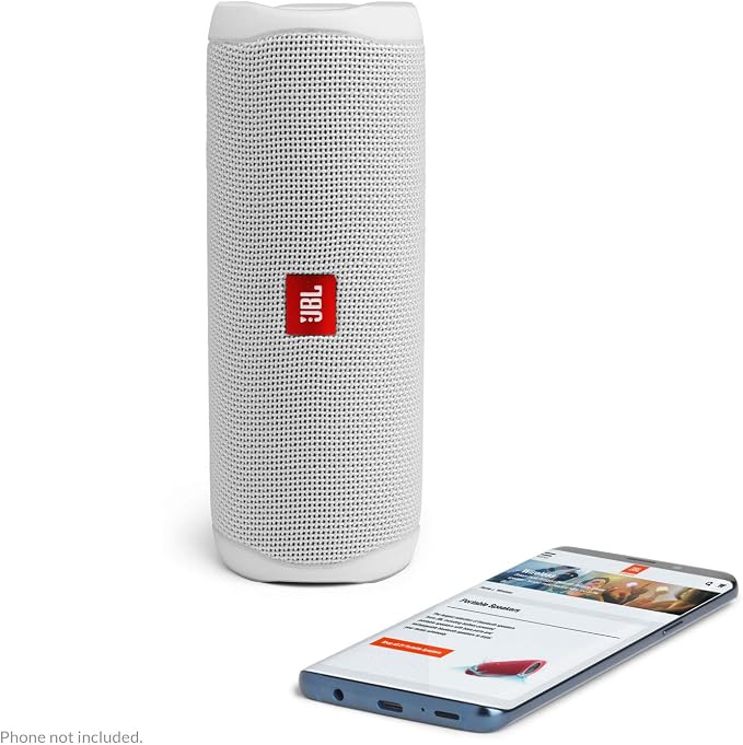 JBL FLIP 5 Waterproof Portable Bluetooth Speaker - White (Renewed)