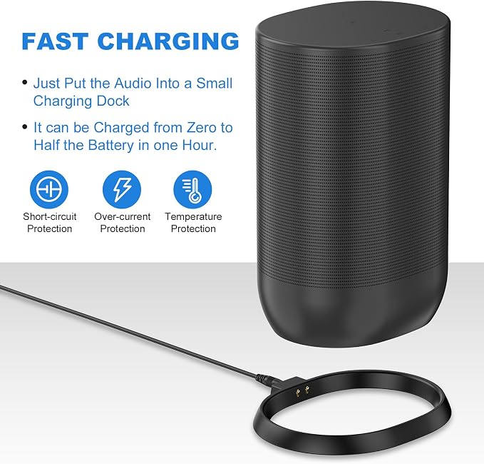 Charging Base Replacement Charger for Sonos Move Gen 2nd and 1st with 45W Adapter(Black)
