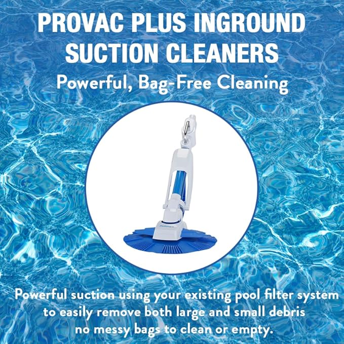 Doheny's ProVac Plus Automatic Suction Swimming Pool Cleaner | Cleans from Waterline to Pool Bottom | Regulator Valve Automatically Adjusts Flow | No Tools or Electricity Needed! | for Inground Pools