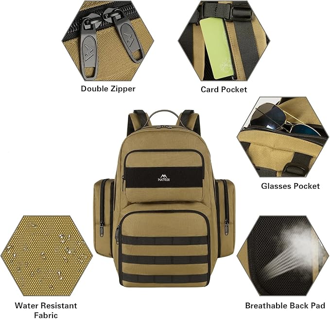 MATEIN Lunch Backpack for Men, 15.6 Inch Travel Laptop Backpack | Insulated Cooler Bag, Lunch box Rucksack, Extra Large Water Resistant College Work Computer Daypack, Gifts for Men
